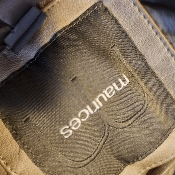 Maurice's Moto Style Tan Faux Leather Jacket Women's Small S Fall Zip Pockets - Picture 8 of 11